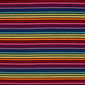 Jersey Muticolor Ringel Stripe_Regenboog kleuren